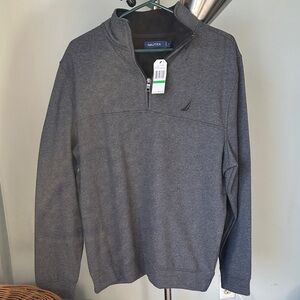 Nautica Men's Charcoal Zip-Up Sweater